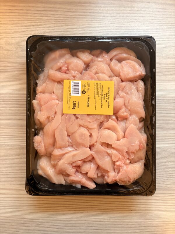 Chicken fillet strips 12mm chilled MAP 2.5kg