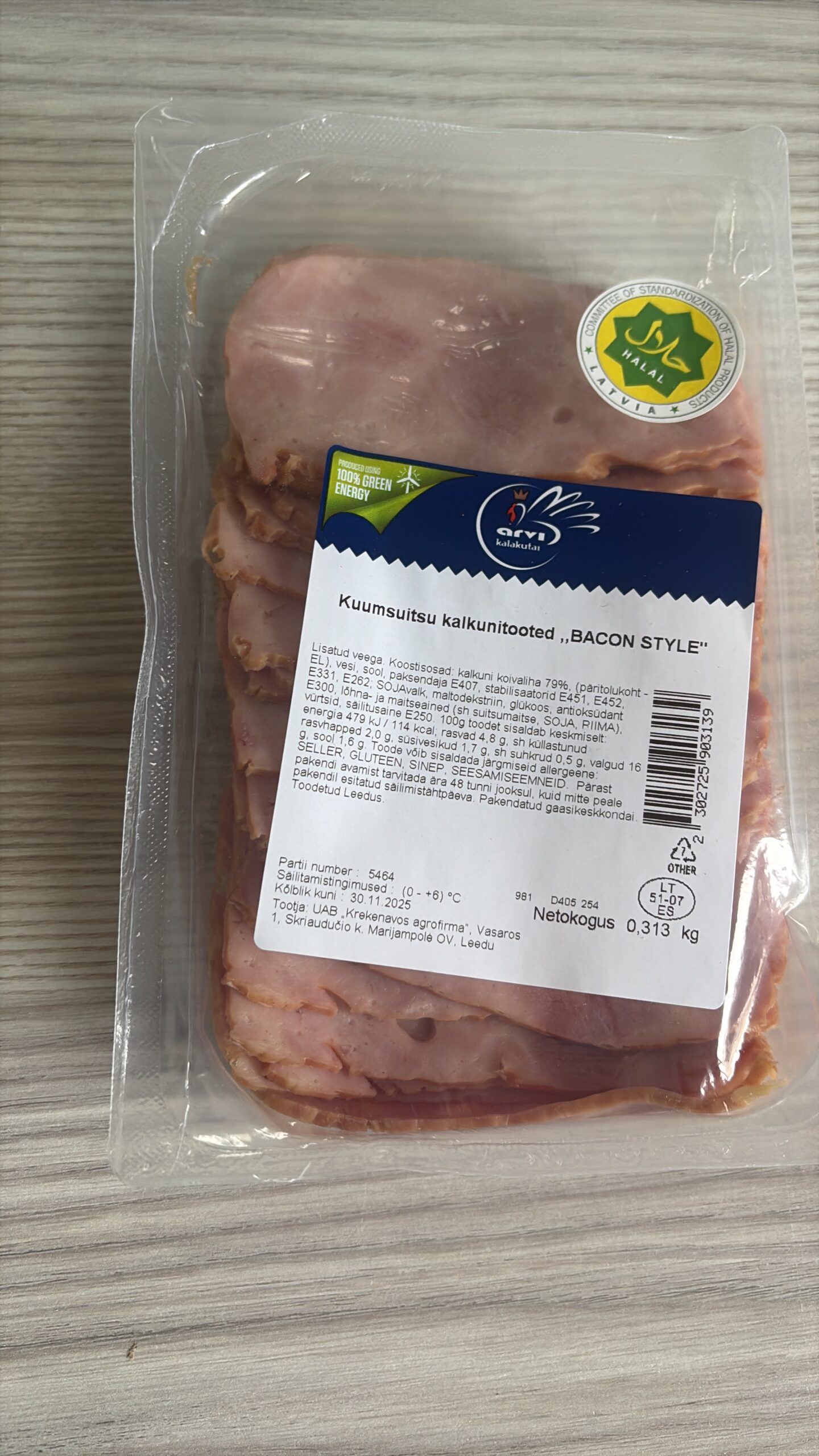 Turkey Bacon 300g/pack