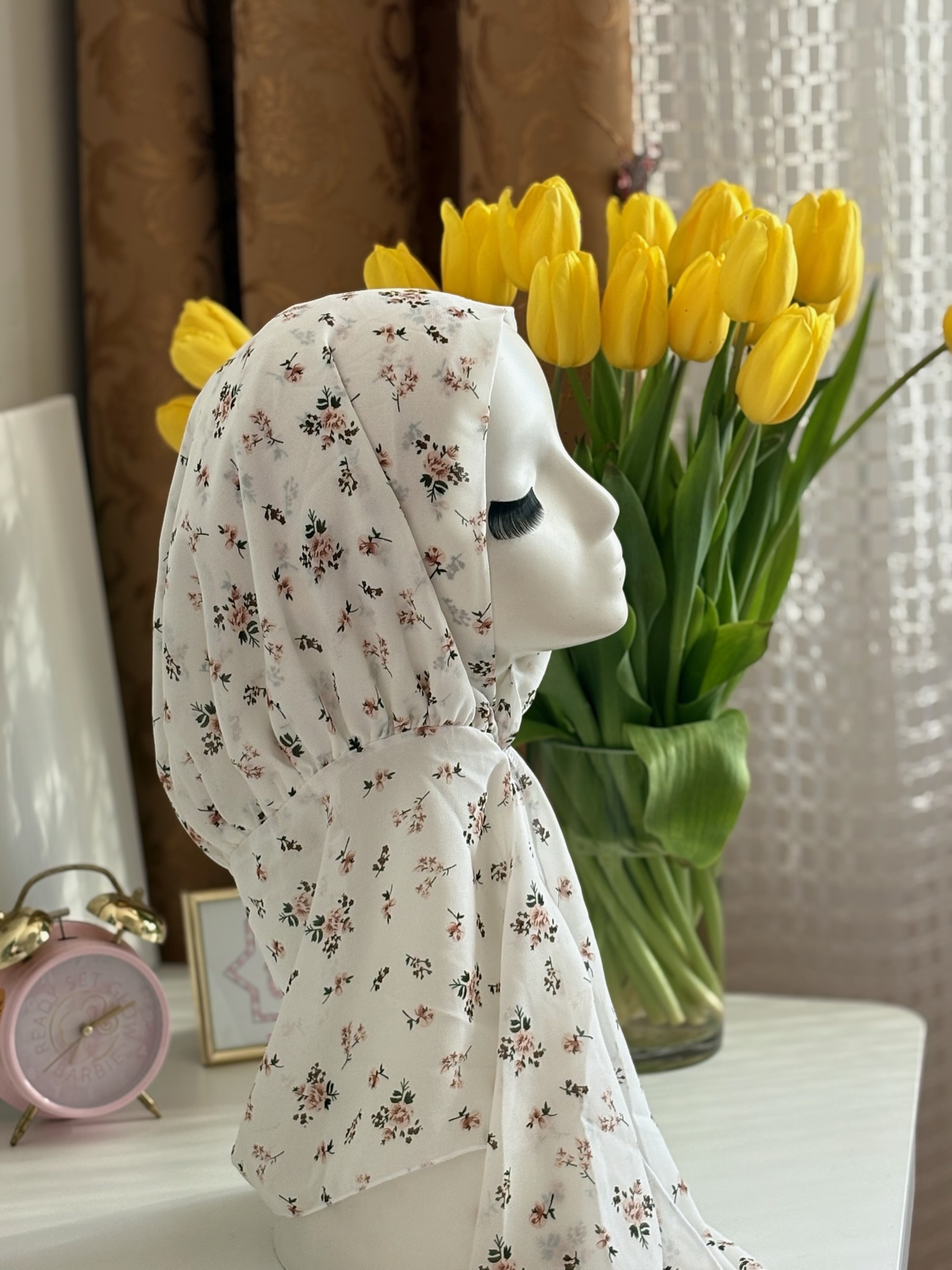 Buttoned Chiffon Hijab