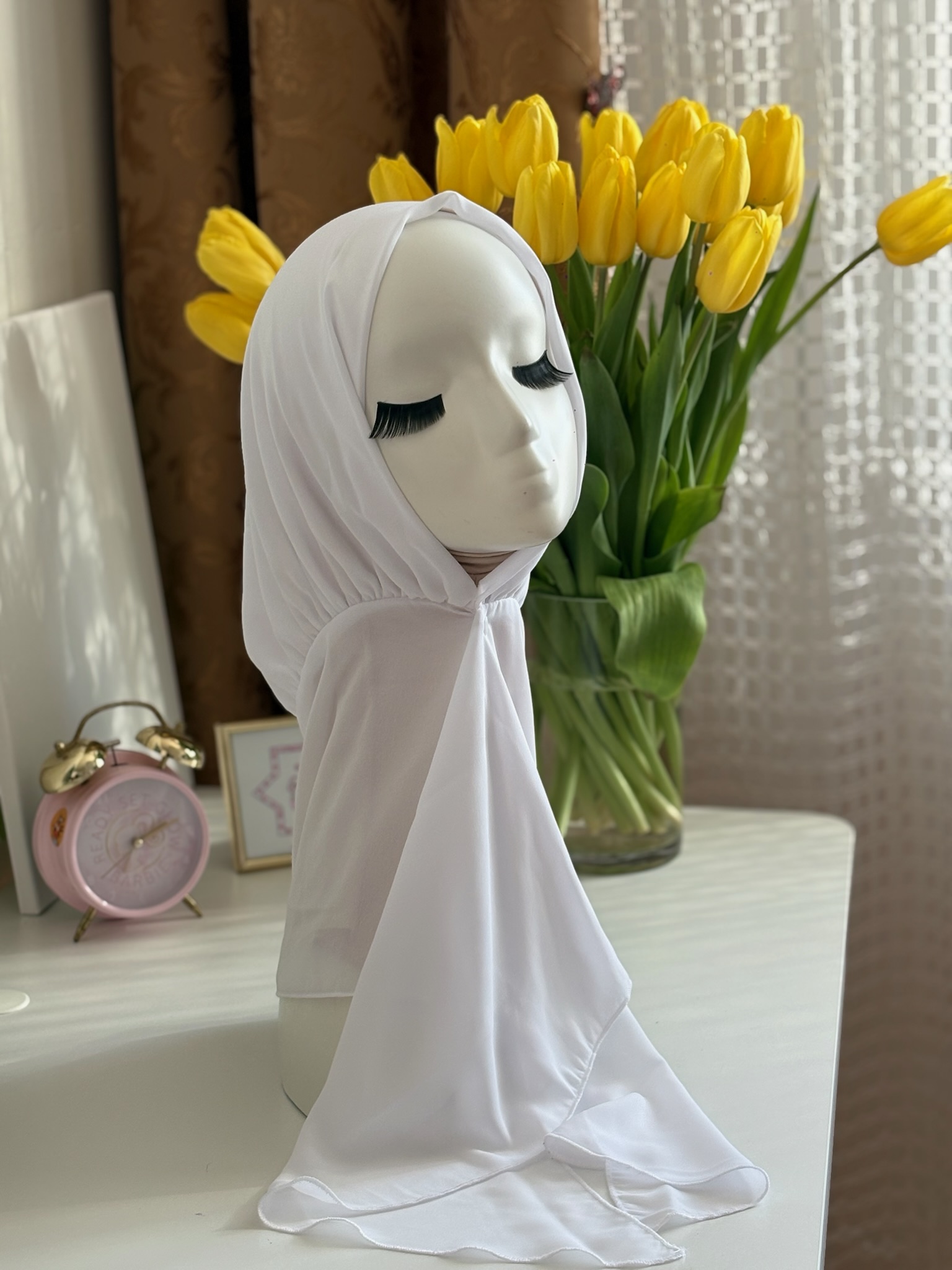 Buttoned Chiffon Hijab - Image 5