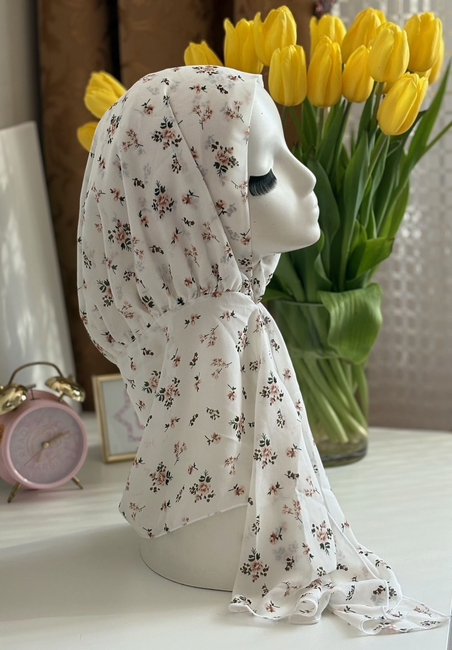 Buttoned Chiffon Hijab - Image 2