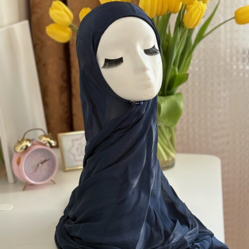 Elegant Organza Hijab with Built-in Bonnet